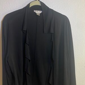 Casual Corner Black Open Cardigan